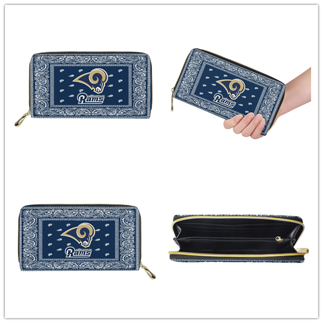 Los Angeles Rams PU Leather Zip Wallet 001